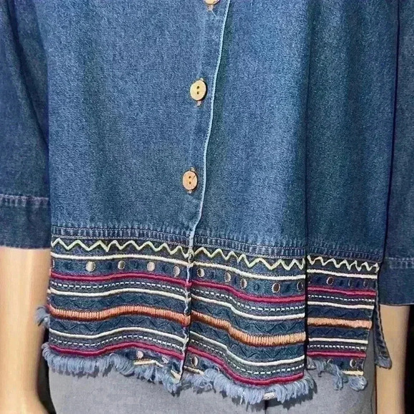 Mountain Lake women's Casuals denim top size S - Picture 2 of 12